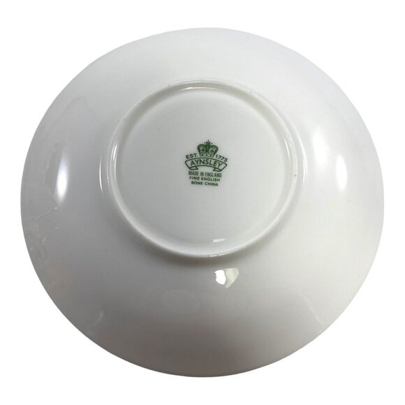 Aynsley Bone China Company Vintage Teacup & Saucer Set Turquoise Gold Trim - Picture 8 of 9